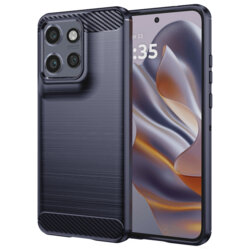 Husa Motorola Edge 50 Neo Techsuit Carbon Silicone, albastru