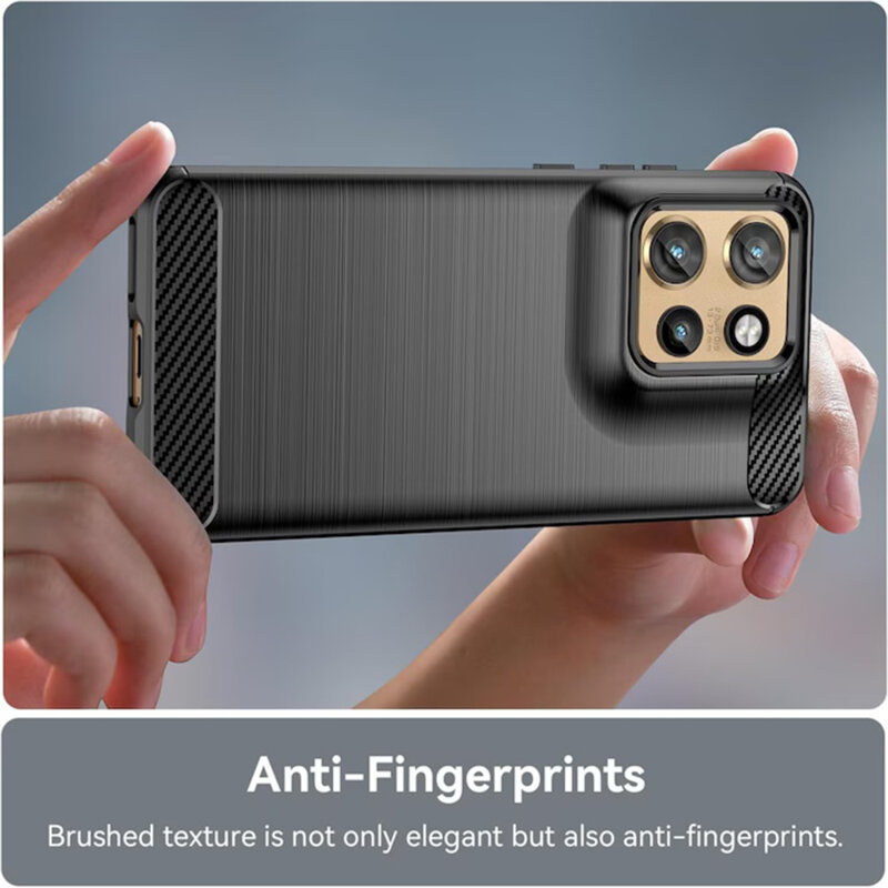 Husa Motorola ThinkPhone 25 Techsuit Carbon Silicone, albastru