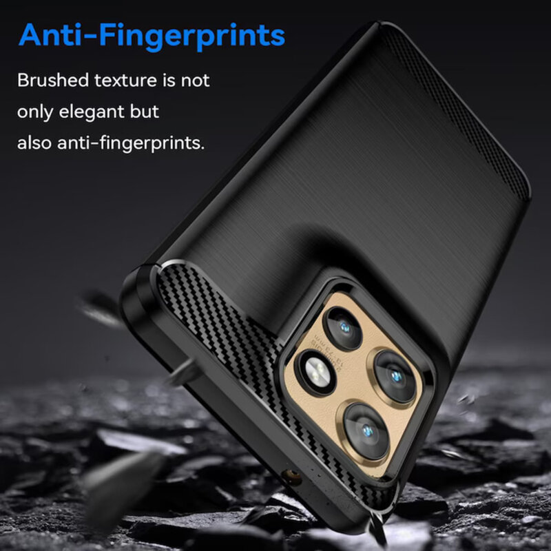 Husa Motorola Edge 50 Neo Techsuit Carbon Silicone, negru