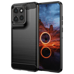 Husa Motorola ThinkPhone 25 Techsuit Carbon Silicone, negru