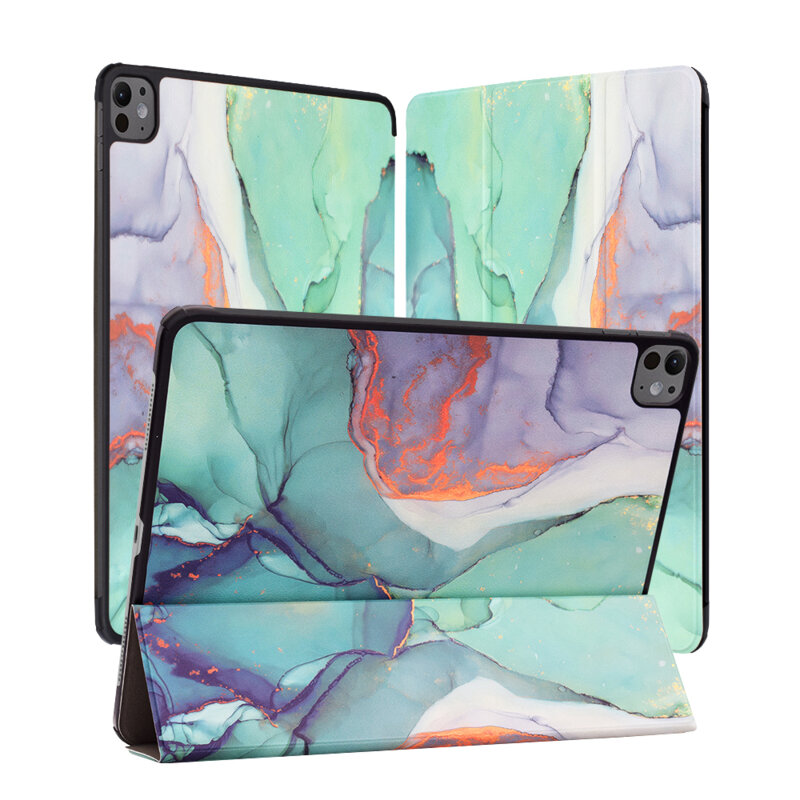 Husa iPad Pro 13 (2024) Techsuit FoldPro, Green Time
