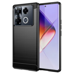 Husa Infinix Note 40 Pro+ Techsuit Carbon Silicone, negru