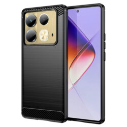 Husa Infinix Note 40 Techsuit Carbon Silicone, negru
