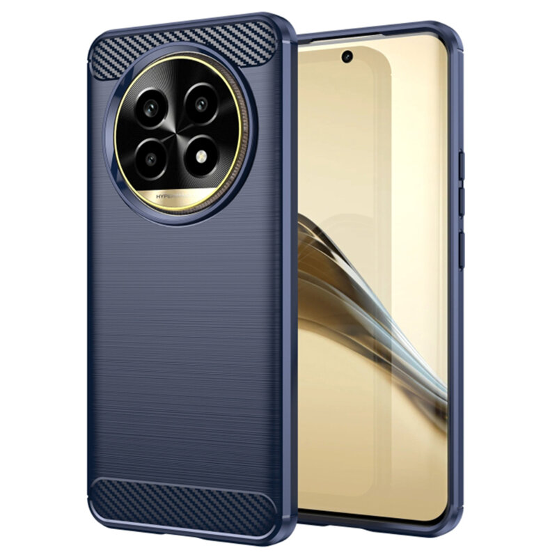 Husa Realme 13 Pro+ Techsuit Carbon Silicone, albastru