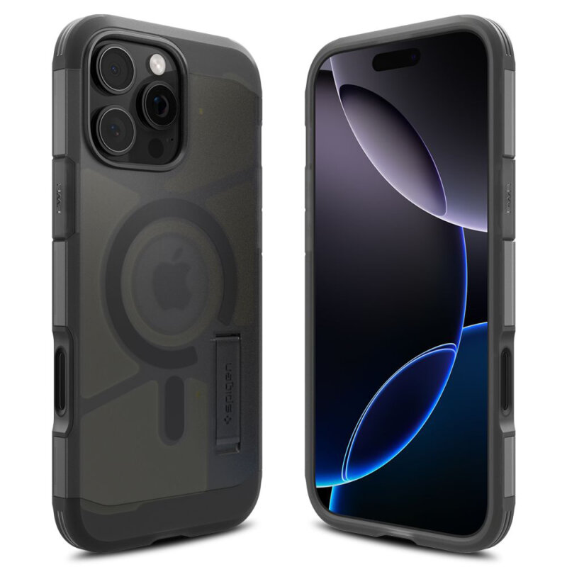 Husa iPhone 16 Pro Max Spigen Tough Armor MagSafe, negru mat