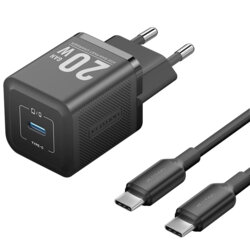 Incarcator priza EU tip C, GaN, 20W + cablu Type-C Vention, TZ-FEPB0-EU-01