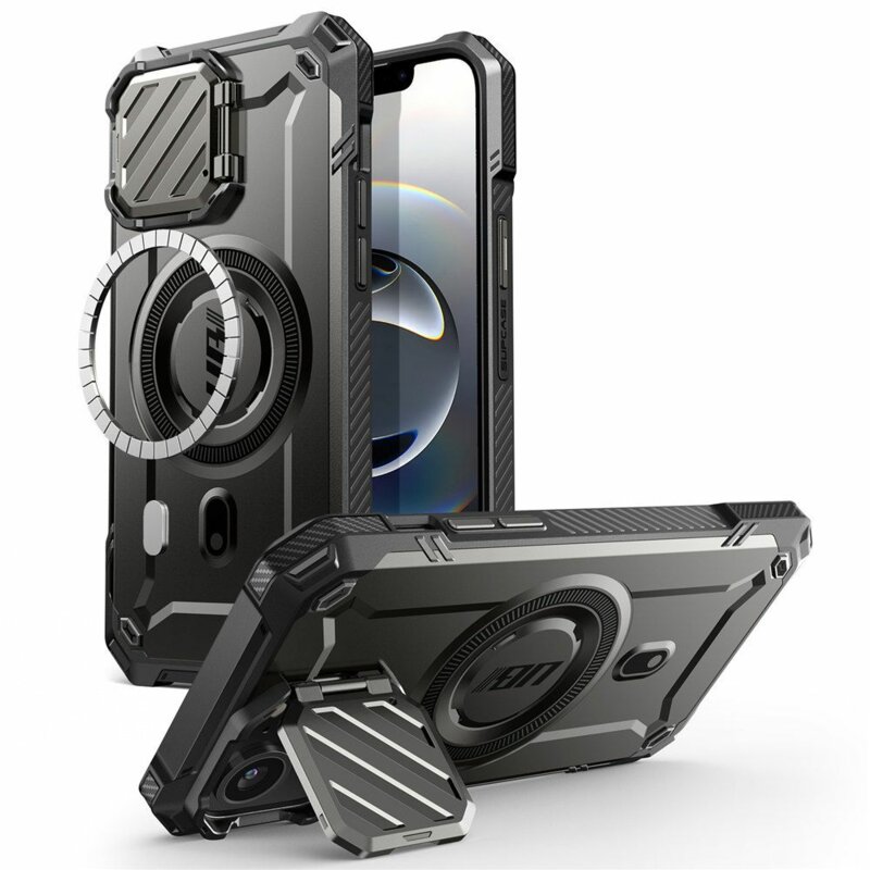 Husa iPhone 16e Supcase Unicorn Beetle XT MagSafe, negru
