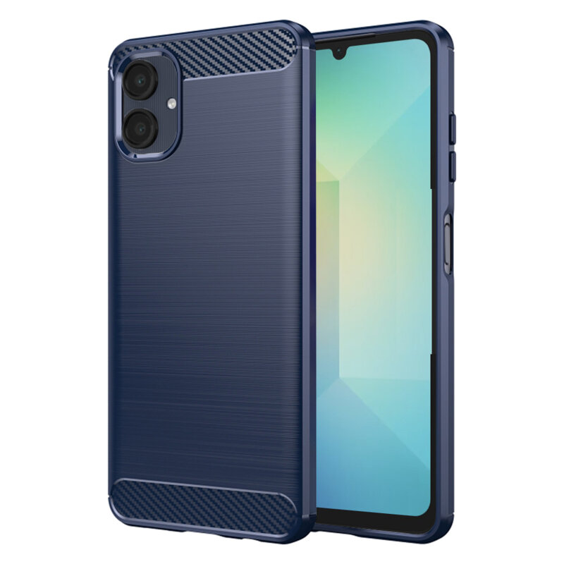 Husa Samsung Galaxy A06 Techsuit Carbon Silicone, albastru