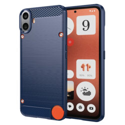Husa Nothing CMF Phone 1 Techsuit Carbon Silicone, albastru