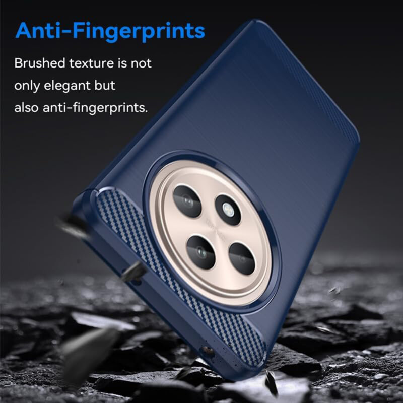 Husa Oppo Reno12 F 4G Techsuit Carbon Silicone, negru