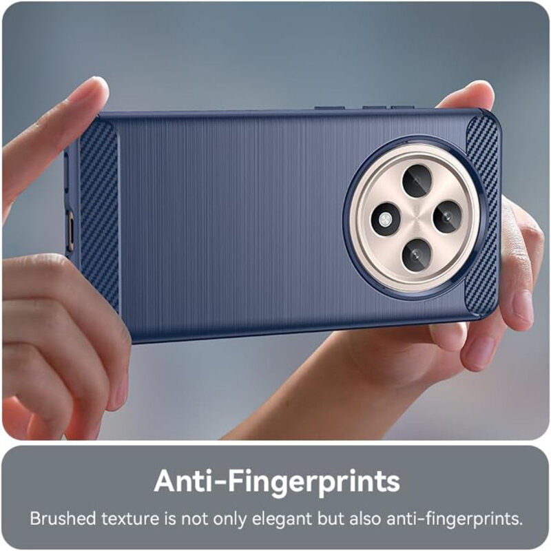 Husa Oppo Reno12 F 4G Techsuit Carbon Silicone, negru