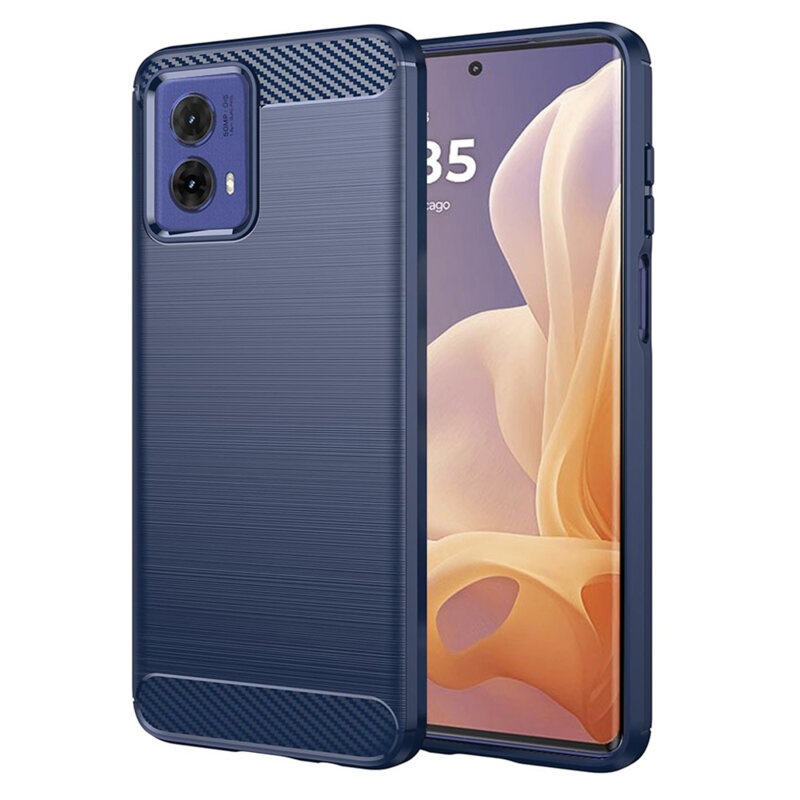 Husa Motorola Moto G85 Techsuit Carbon Silicone, albastru