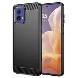 Husa Motorola Moto G85 Techsuit Carbon Silicone, negru