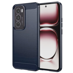 Husa Oppo Reno12 Pro Techsuit Carbon Silicone, albastru