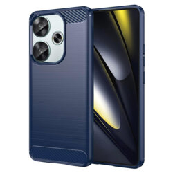 Husa Xiaomi Poco F6 Techsuit Carbon Silicone, albastru