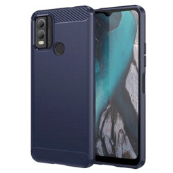 Husa Nokia C22 Techsuit Carbon Silicone, albastru