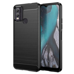 Husa Nokia C22 Techsuit Carbon Silicone, negru