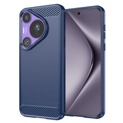 Husa Huawei Pura 70 Pro Techsuit Carbon Silicone, albastru