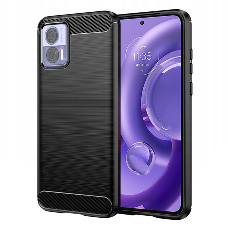 Husa Motorola Edge 30 Neo Techsuit Carbon Silicone, negru