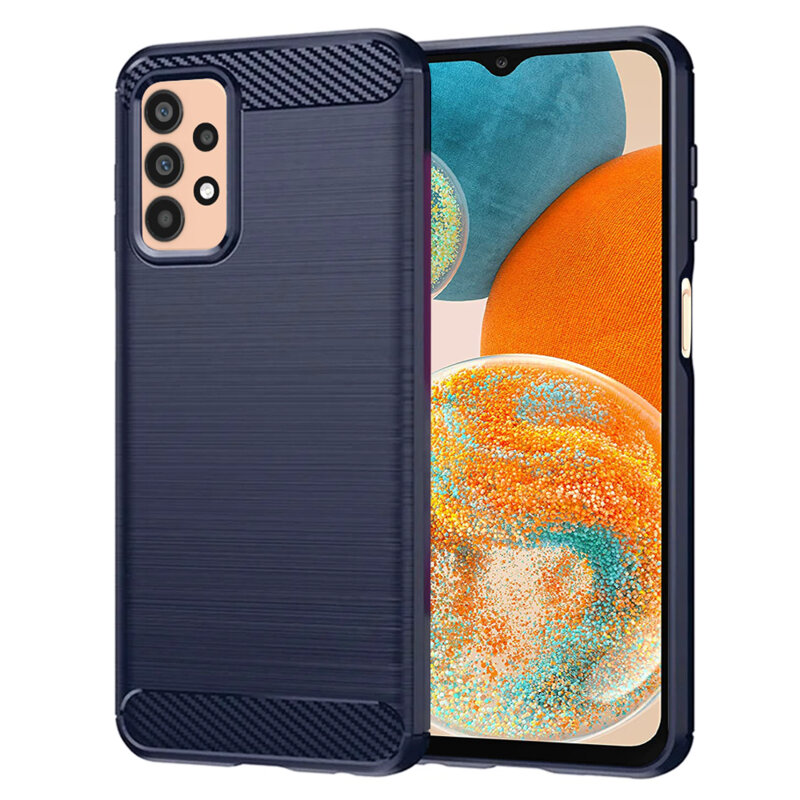Husa Samsung Galaxy A23 5G Techsuit Carbon Silicone, albastru