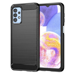 Husa Samsung Galaxy A23 Techsuit Carbon Silicone, negru