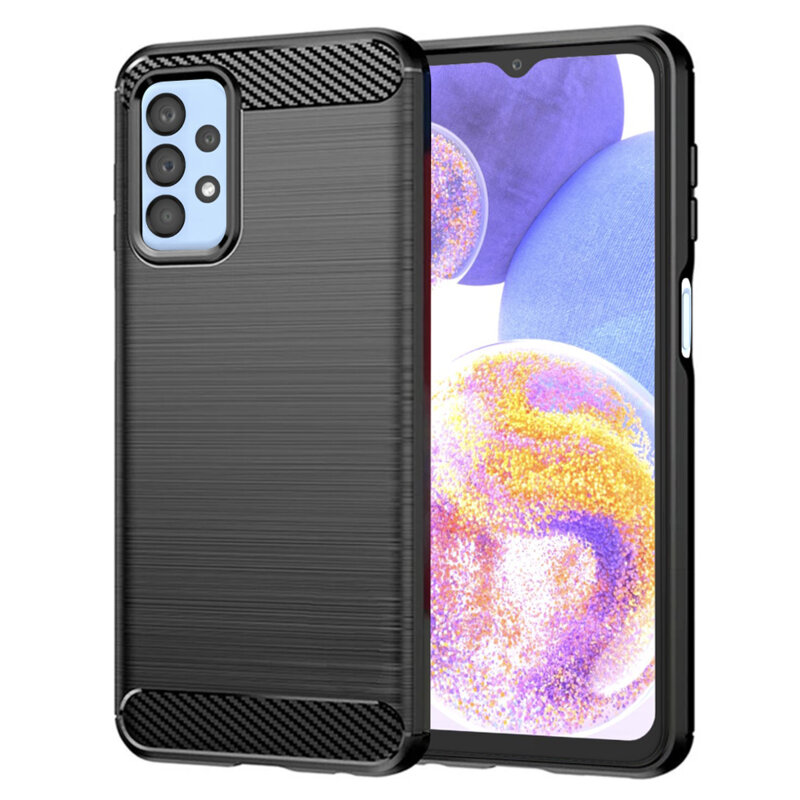 Husa Samsung Galaxy A23 Techsuit Carbon Silicone, negru
