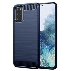 Husa Samsung Galaxy S20 Plus 5G Techsuit Carbon Silicone, albastru