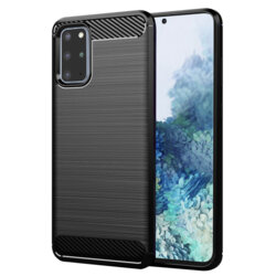 Husa Samsung Galaxy S20 Plus Techsuit Carbon Silicone, negru