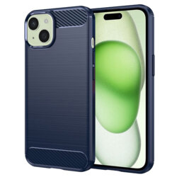 Husa iPhone 15 Plus Techsuit Carbon Silicone, albastru