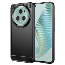 Husa Honor Magic5 Pro Techsuit Carbon Silicone, negru