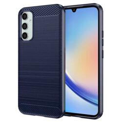 Husa Samsung Galaxy A34 5G Techsuit Carbon Silicone, albastru