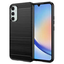 Husa Samsung Galaxy A34 5G Techsuit Carbon Silicone, negru