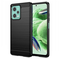 Husa Xiaomi Redmi Note 12 5G Techsuit Carbon Silicone, negru