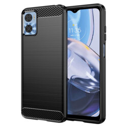 Husa Motorola Moto E22 Techsuit Carbon Silicone, negru