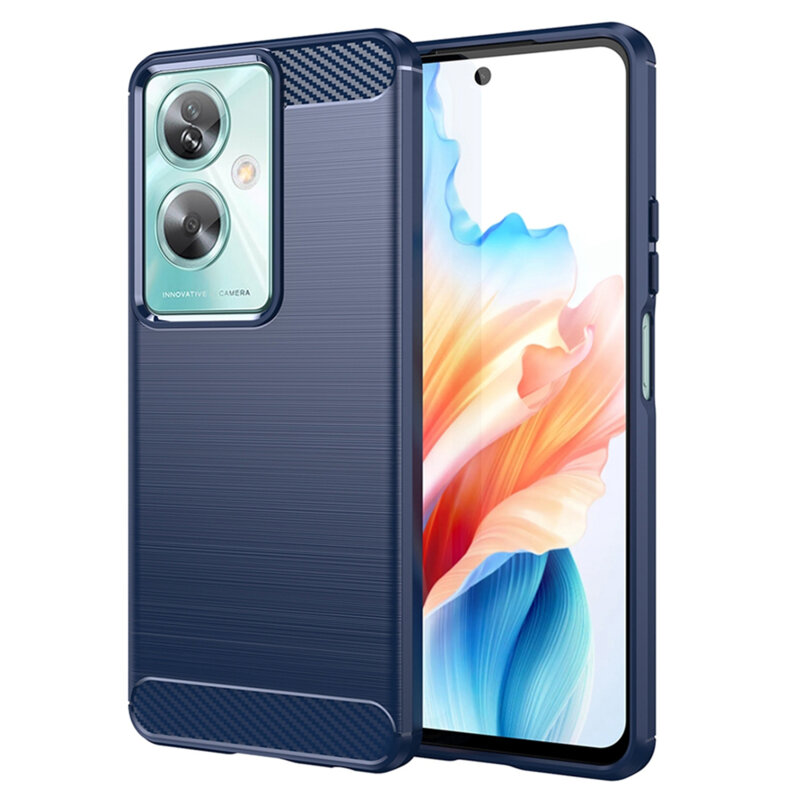 Husa Oppo A79 5G Techsuit Carbon Silicone, albastru