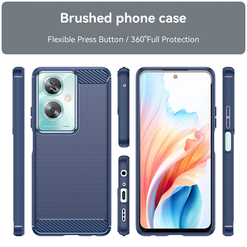 Husa OnePlus Nord N30 SE Techsuit Carbon Silicone, albastru