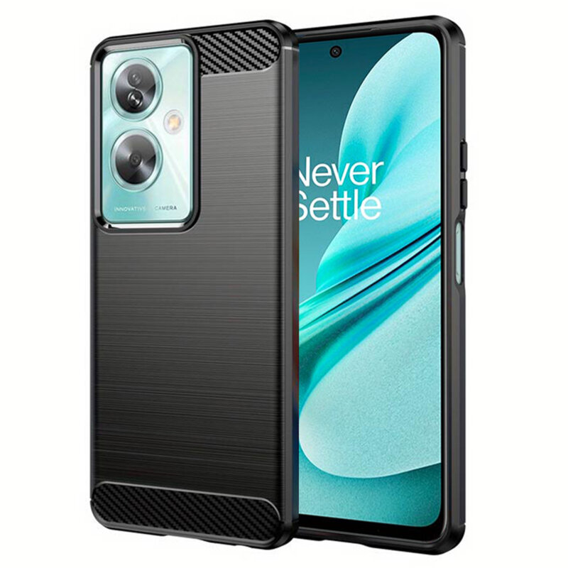 Husa OnePlus Nord N30 SE Techsuit Carbon Silicone, negru