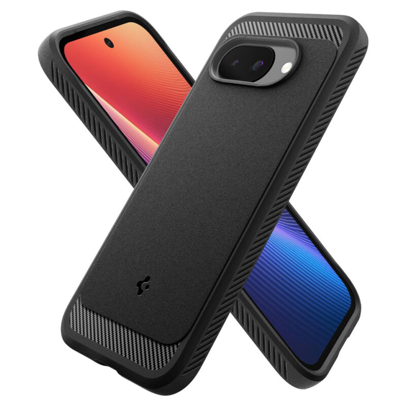 Husa Google Pixel 9a Spigen Rugged Armor MagSafe, negru mat