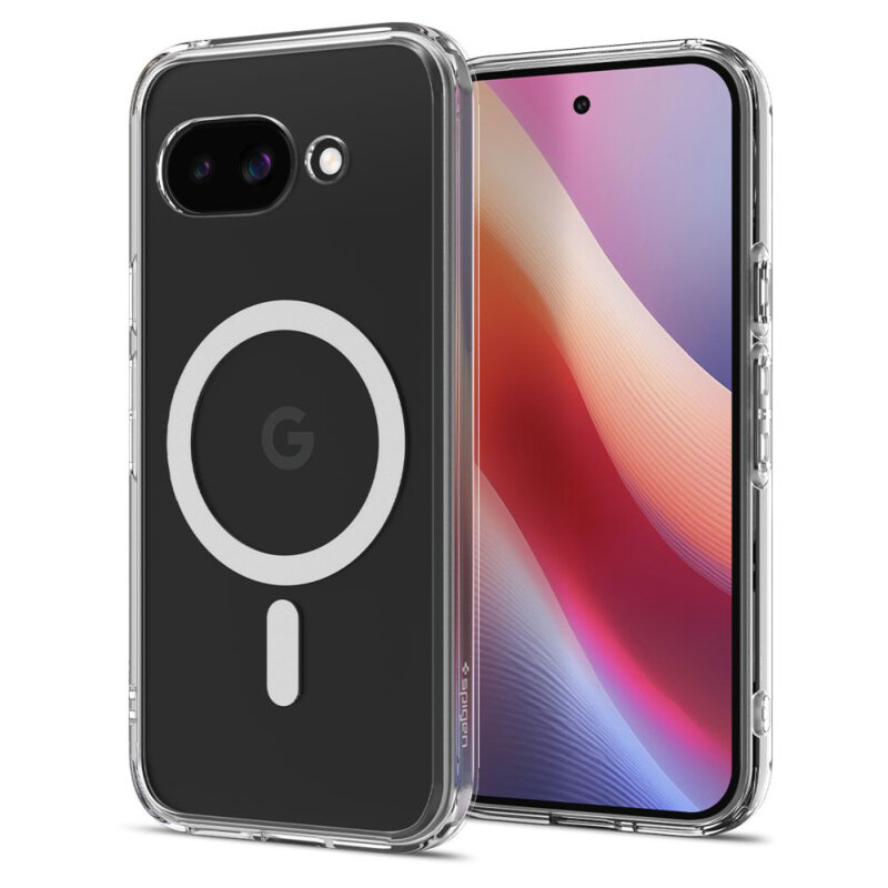 Husa Google Pixel 9a Spigen Ultra Hybrid MagSafe, transparenta/alba