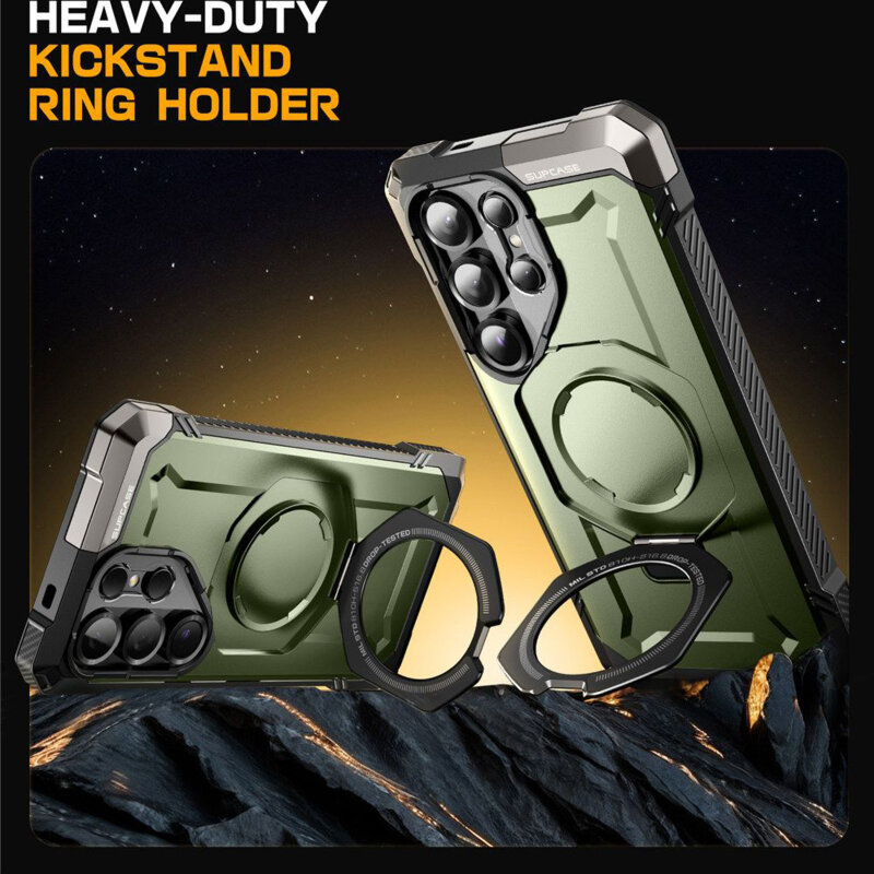 Husa Samsung Galaxy S25 Ultra Supcase Unicorn Beetle Defender MagSafe, verde