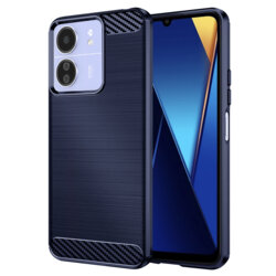 Husa Xiaomi Poco C65 Techsuit Carbon Silicone, albastru