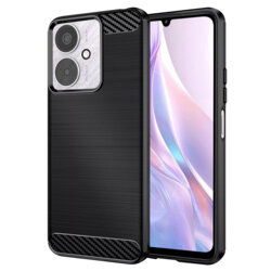 Husa Xiaomi Redmi 13C 5G Techsuit Carbon Silicone, negru