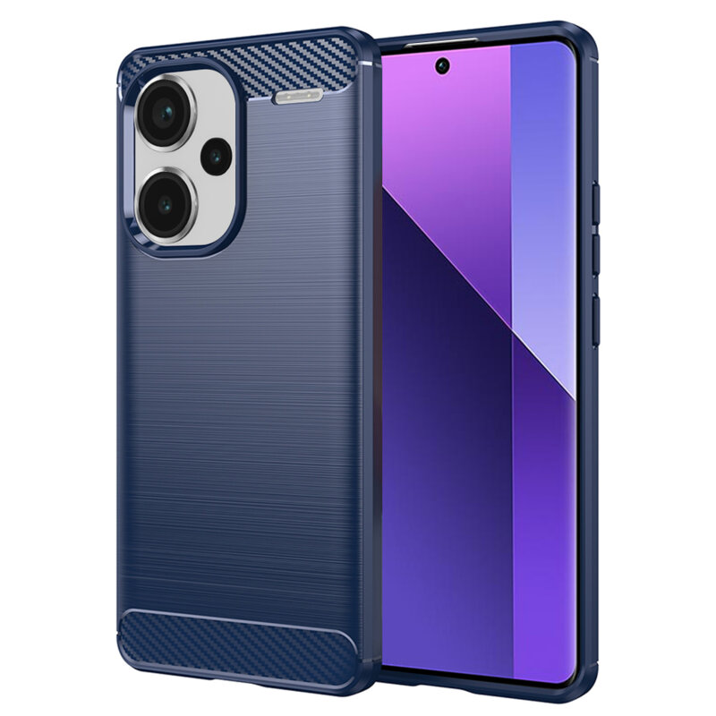 Husa Xiaomi Redmi Note 13 Pro+ 5G Techsuit Carbon Silicone, albastru