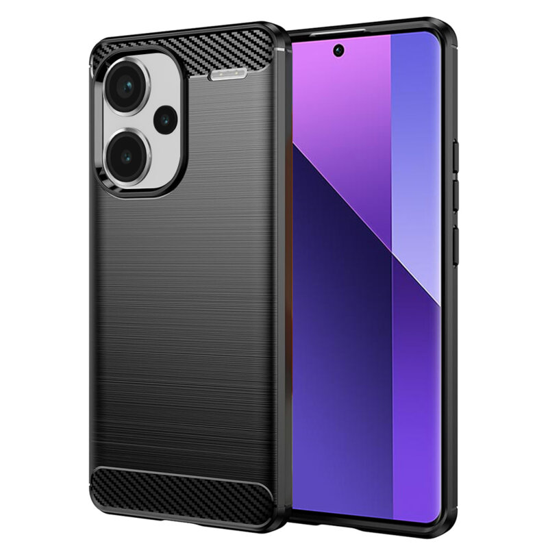 Husa Xiaomi Redmi Note 13 Pro+ 5G Techsuit Carbon Silicone, negru