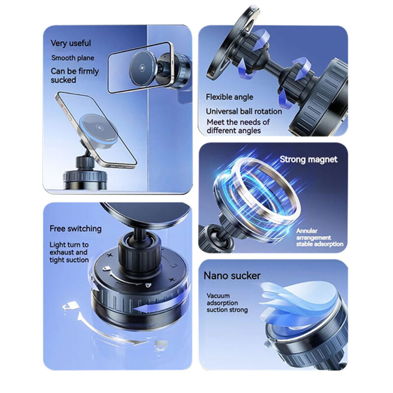 Suport auto MagSafe cu incarcare wireless pentru telefon 15W Techsuit HOLD253