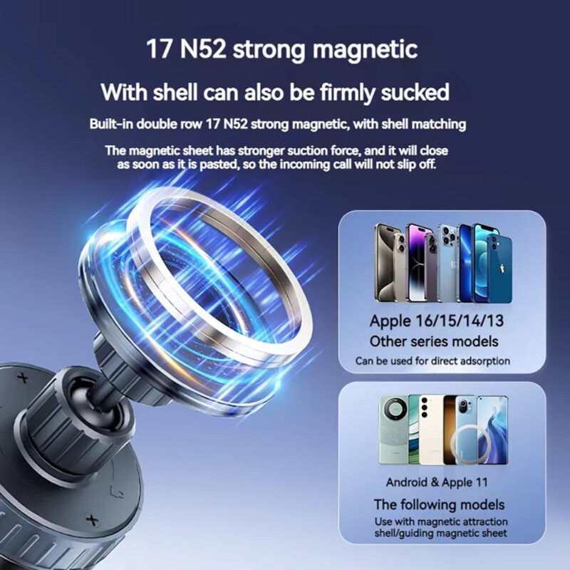 Suport auto MagSafe cu incarcare wireless pentru telefon 15W Techsuit HOLD253