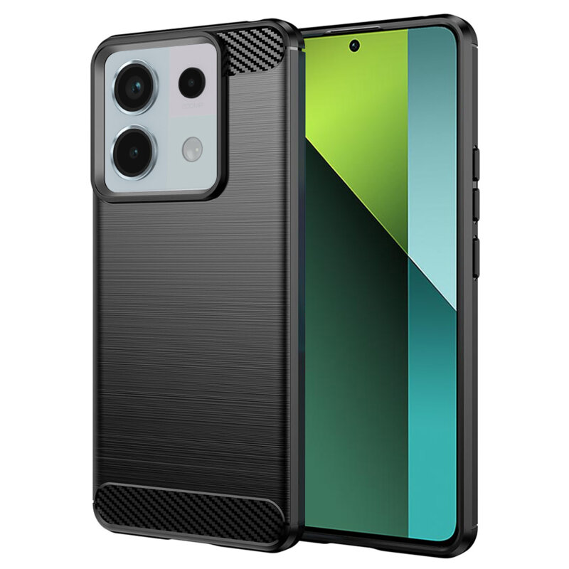 Husa Xiaomi Redmi Note 13 Pro 5G Techsuit Carbon Silicone, negru