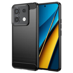 Husa Xiaomi Poco X6 Techsuit Carbon Silicone, negru