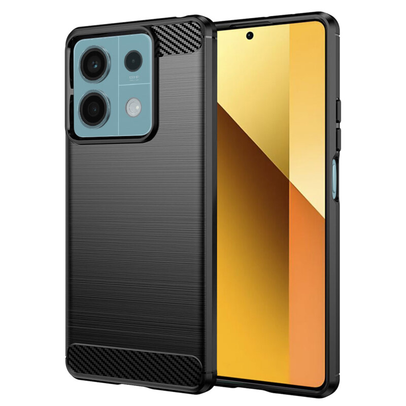 Husa Xiaomi Redmi Note 13 5G Techsuit Carbon Silicone, negru