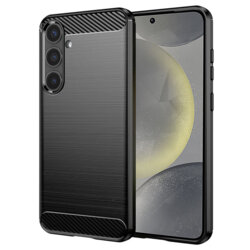 Husa Samsung Galaxy S24 Techsuit Carbon Silicone, negru
